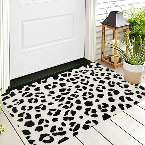 Paillasson intérieur imprimé léopard tapis de sol lavable mince