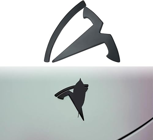 Miniatura 1 de yhcdsea Adhesivos para cubierta del logotipo del maletero delanterotrasero del modelo 3 para Tesla Model 3, accesorios de emblema (patrón de fibra