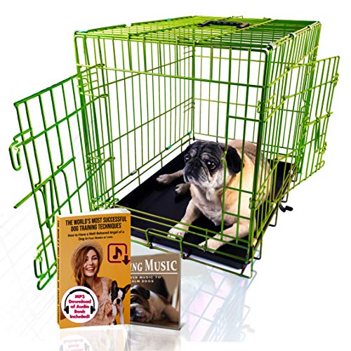 PET-Expressions-Luxury-Colorful-24-Inch-Foldable-Dog-Crate-with-2-Doors-Free-Training-Ebook-and-Pet-Calming-Music-3-Colors-3