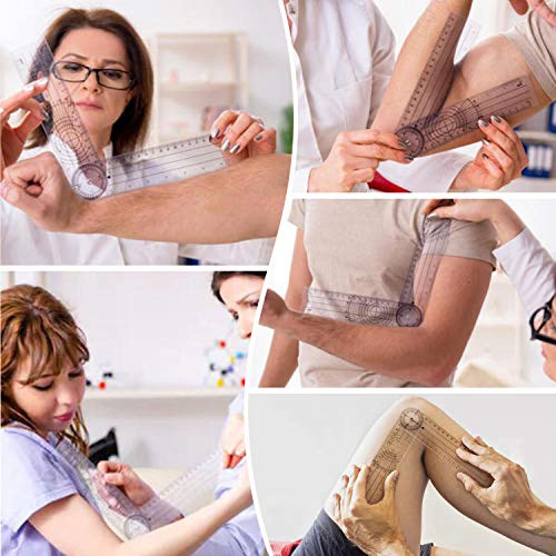 Goniómetro juego 6 piezas ángulo medico plástico miniatura 6