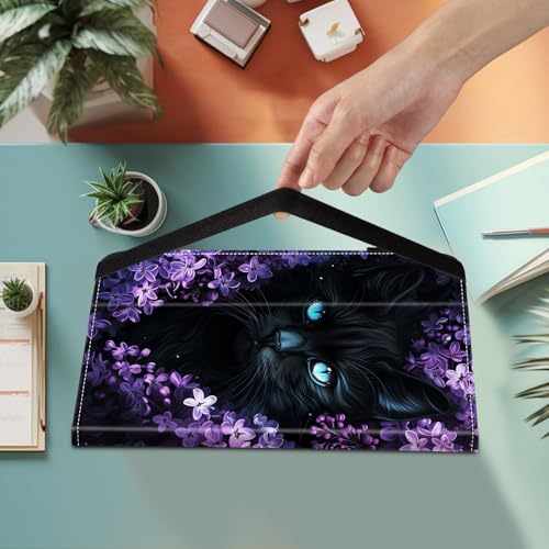BFUKVOU Case for iPad (A16) 11th Generation 11 Inch 2025, iPad 10th Generation 10.9 inch 2022,Card Slot PU Leather TPU Case Pen Holder Auto Wake Sleep,Cute Flower Cat - image 2