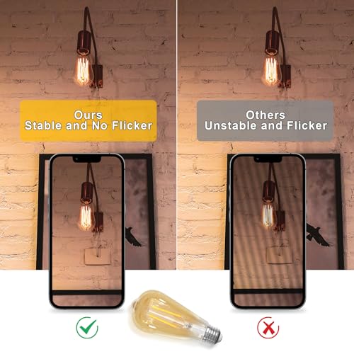 Ampoule Edison LED E27 6W ST64 blanc chaud 2700K équivalent 60W - 6
