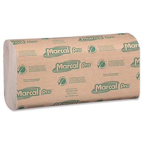Marcal Pro Multi-Fold Paper Towels, 100% Recycled, 1-Ply, Natural Color Hand Towels, 250 Per Pack, 16 Packs Per Case For 4000 Total Green Seal Certified Towels P200N #TOP2