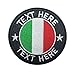 Patch con nome militare personalizzato, toppa con bandiera italiana da 7,6cm con il tuo testo ricamato personalizzato accessorio militare e tattico per abbigliamento, cappelli, giacche, zaini