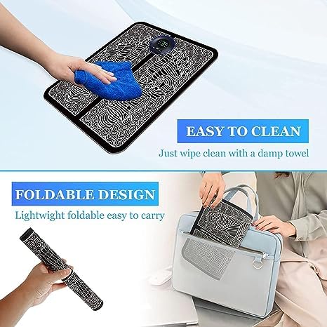 SELLCORP Foot/Body Massager,Portable Wireless Rechargeable Foot and Body Pain Relief EMS Massage Machine with 8 Modes/14 Levels Therapy Mate for Legs,Foot,Neck,Arms for Men and Women SELLCORP Foot/Body Massager,Portable Wireless Rechargeable Foot and Body Pain Relief EMS Massage Machine with 8 Modes/14 Levels Therapy Mate for Legs,Foot,Neck,Arms for Men and Women