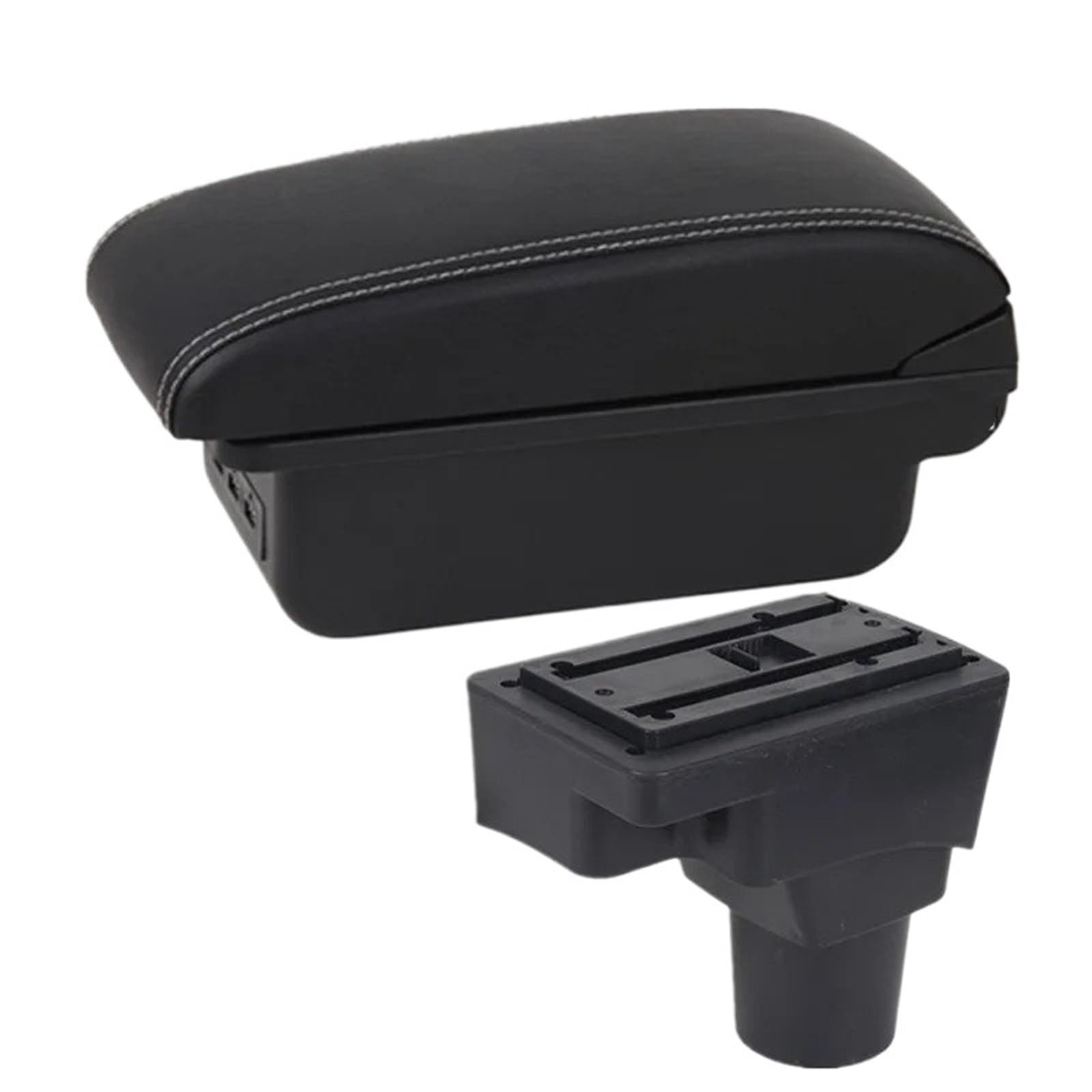 AWGNTQQ Car Armrests For Chevrolet For Sonic Aveo Lova T250 T300 Car Armrest Storage Box Dedicated Retrofit Accessories(B3 white line 3USB)