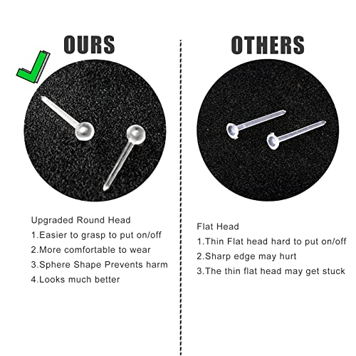 Savita 200Pairs Transparent Earrings, Hypoallergenic Soft Invisible Earrings Plastic Earrings Earring Spacers Clear Ear Pins And Earring Backs Silicone Clear Earrings For Sports Men Women #TOP3