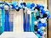 115Pack Blue Party Balloon Garland & Arch Kit-115pcs Latex Balloons, 16 Feets Arch Balloon Strip Tape, Tool, Glue Dots for Boss Baby Shower Birthday Wedding Graduation