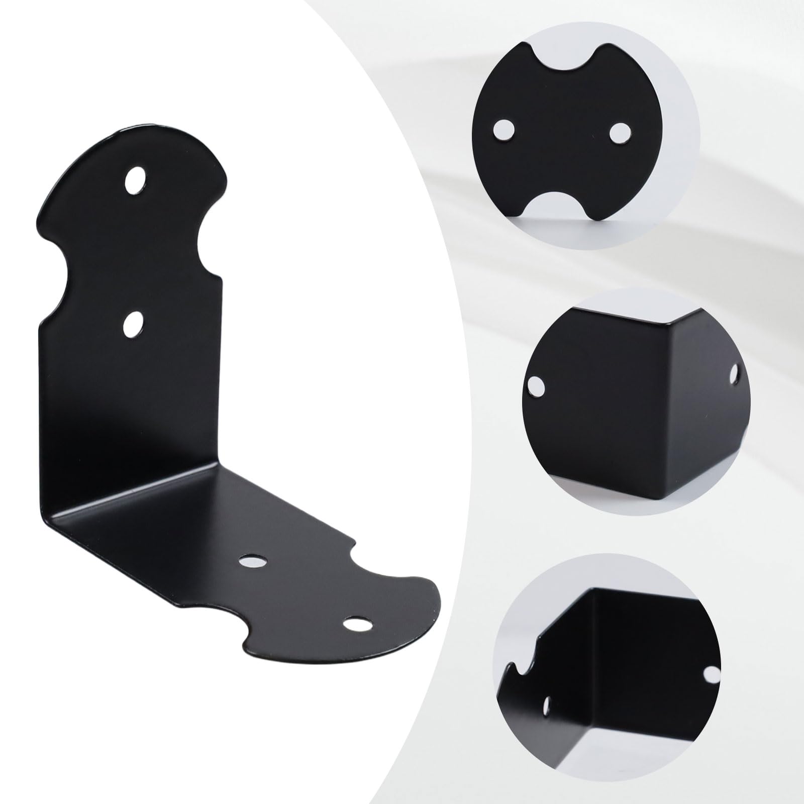 24 protectores de esquina de metal negro de 1.61 x 0.98 pulgadas, en forma de L, protectores de esquina de muebles, fundas protectoras de esquinas para caja y armario de mesa