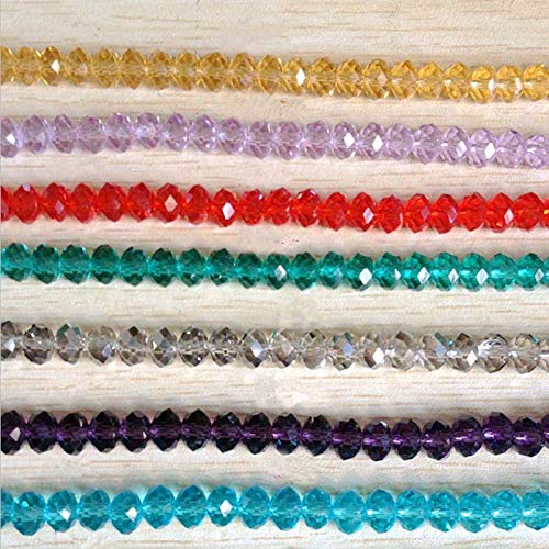 Set Di 150 Perline Di Vetro Sfaccettate Colorate - 10mm, 10 Colori In Organizer Con Scomparti - Per Creazione Di Gioielli, Bracciali, Collane E Bigiotteria - 2