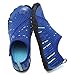 Boys & Girls Kids Water Shoes Lightweight Comfort Sole Easy Walking Athletic Slip on Aqua Sock(Toddler/Little Kid/Big Kid) Blue.green-25