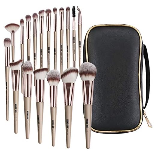 eKsdf Kosmetik Pinselhalter mit 3 Fächern Acryl Schminkpinsel Behälter Kosmetikpinsel Aufbewahrung Makeup Pinsel Organizer Becher für Pinsel Eyeliner Lippenstift Bürsten (Schwarz) 3 Pinselset Makeup 18 Pcs Professionelles Make up Pinsel Set Lidschatten Rouge , Reise Kabuki Gesichtspuder Augen Schminkpinsel Mit Etui (Champagner)