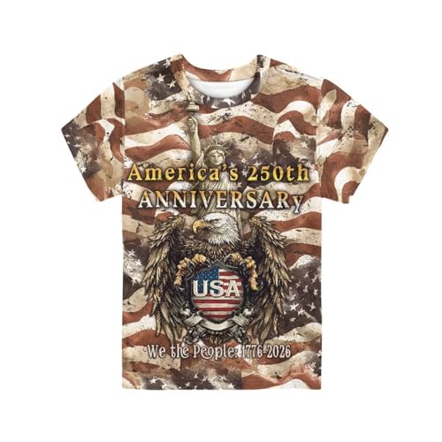 Image of WELLFLYHOM Kids Tshirts Girls Boys Short Sleeve Crewneck Tees Shirts Casual Sport Pullover Tops Size 3-16 Years