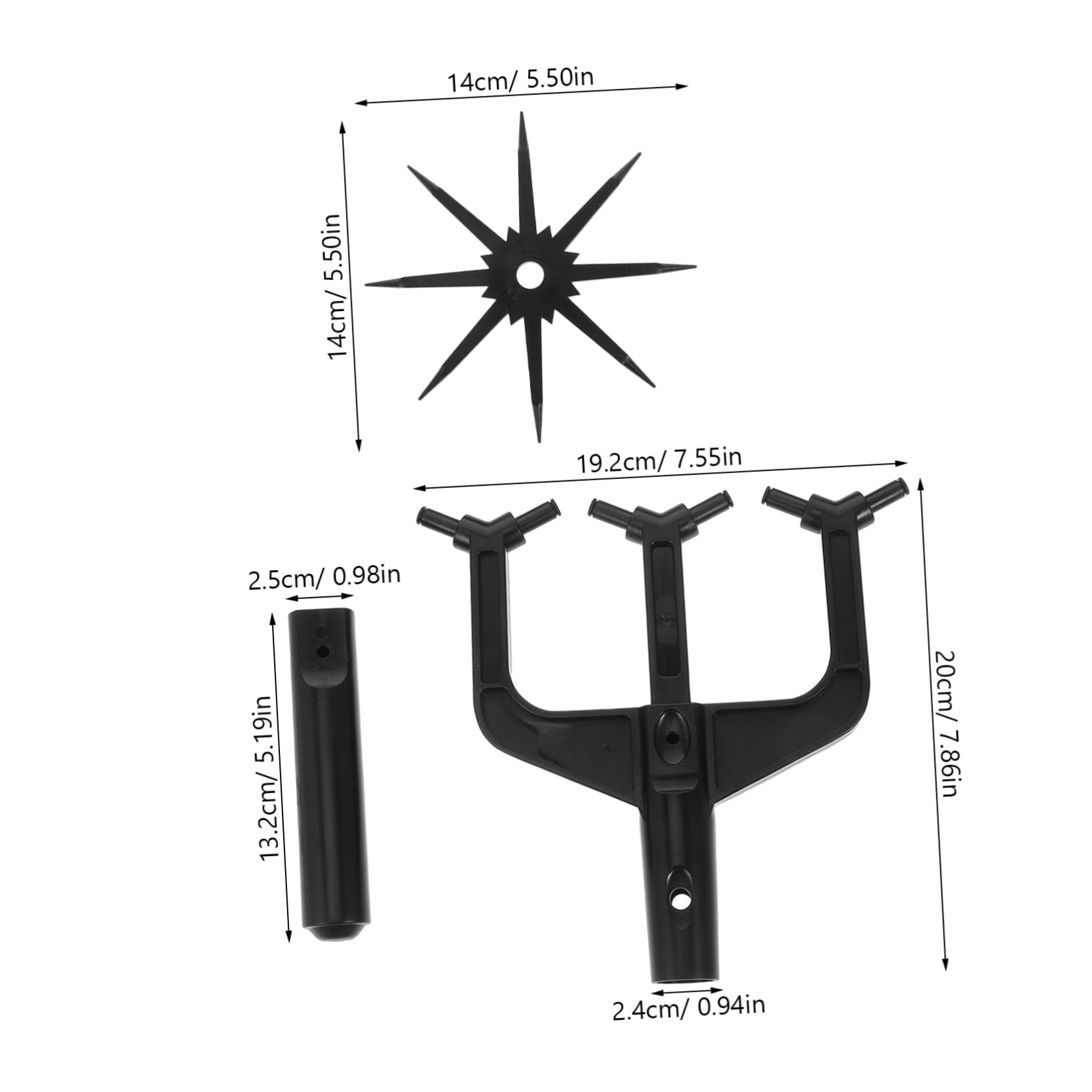 BCOATH Manual Tiller Scarifier Lightweight Garden Cultivator for Quick Soil Preparati