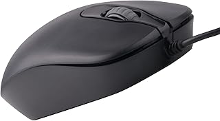 Wired Mouse, USB Wired Computer Mouse, Compact USB Mouse Compatible with PC, Computer, Laptop, Desktop, Handed Mouse with Smooth Scrolling(Black)