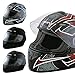 Nerve Shop Motorradhelm Integralhelm NS2013 Vollvisierhelm Fullface Motorrad Helm Mofa Motorroller Damen Herren Erwachsene - schwarz-blau - L
