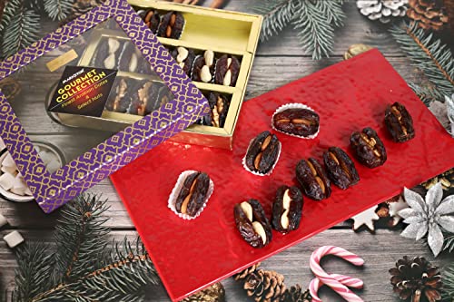 Image of MARKSTOR Medjoul Dates And Nuts Gift Box - Gourmet Collection Of Exotic Medjoul Dates Filled With Select Nuts