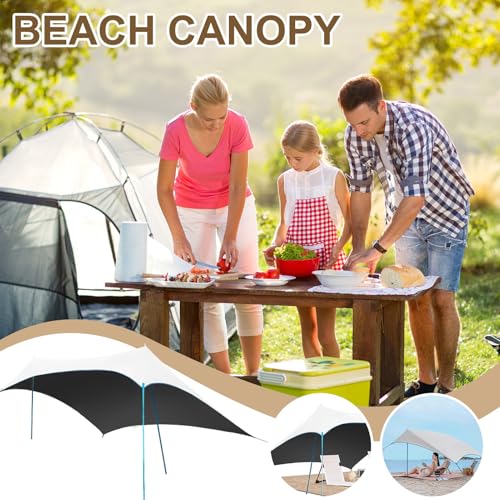 Tienda de campaña de playa portátil y refugio solar ligero para camping 5