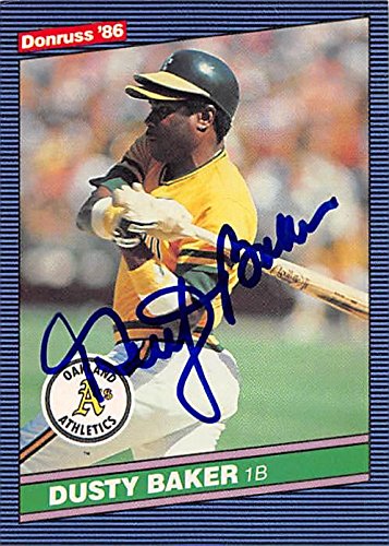Sports Memorabilia Autograph Warehouse 344736 Dusty Baker Autographed Baseball Card - Oakland Athletics, SC 1986 Donruss No. 467