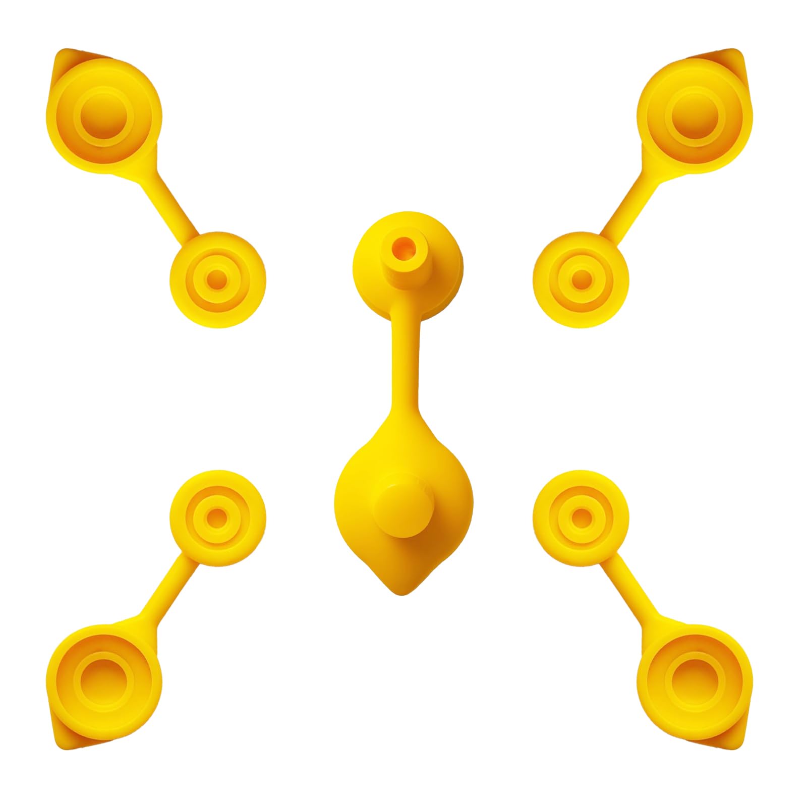 Photo 1 of 10 Pcs Universal Can Vent Caps, Yellow Gas Can Vents Spout, Replacement Flexible Pour Nozzle Stopper Collar Caps, Compatible with Most Old Style Fuel Water Jug