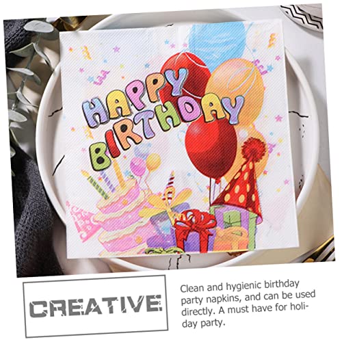 ABOOFAN Guardanapos De Aniversário De 80 Folhas Guardanapos Pequenos Guardanapos De Coquetel Persona