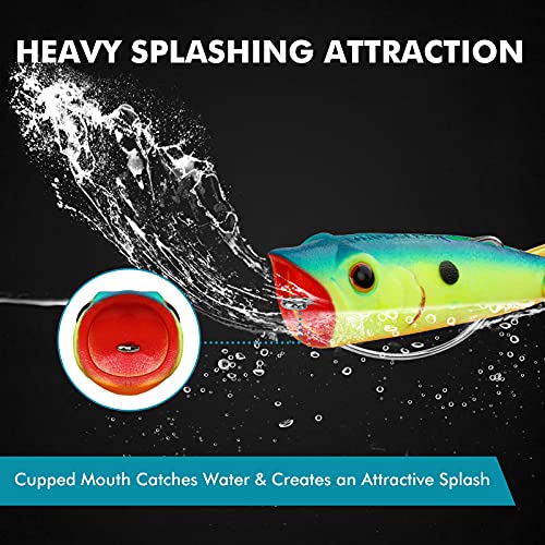 Truscend Topwater Frog Fishing Lures With Silicone Leg Japan Design Weedless Soft Plastic Frogs Baits For Bass Musky Trout Artificial Lifelike Lures For Freshwater Saltwater Fishing Gear Gifts For Men #TOP4
