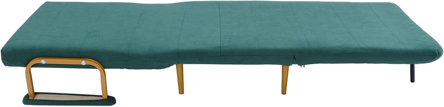 Convertible Sofa Bed, 2 in 1 Folding Sleeper Chair Bed, Futon Sofa Bed Chair with Adjustable Backrest for Small Spaces, Office, Apartment(Green)
