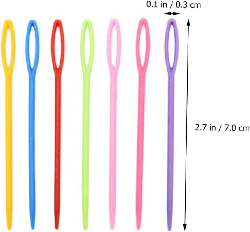 MUELODSIC 1000pcs Plastic Knitting Needles for Yarn Crafting Sewing Tools for Beginners and Boys and Girls Ergonomic Design for Easy Use