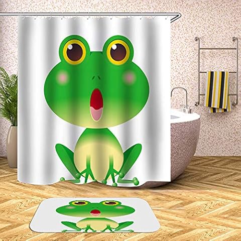 Fansu Cortina de Ducha Antimoho Impermeable Antibacteriano 3D Niño Cover