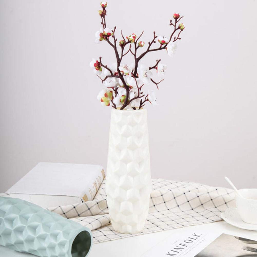 Composizione di fiori secchi Decorazioni for vasi moderni e minimalisti d'arte, oggetti floreali da tavolo for soggiorno, sala da pranzo, decorazioni for vasi in ceramica Vaso Di Fiori(Bianco