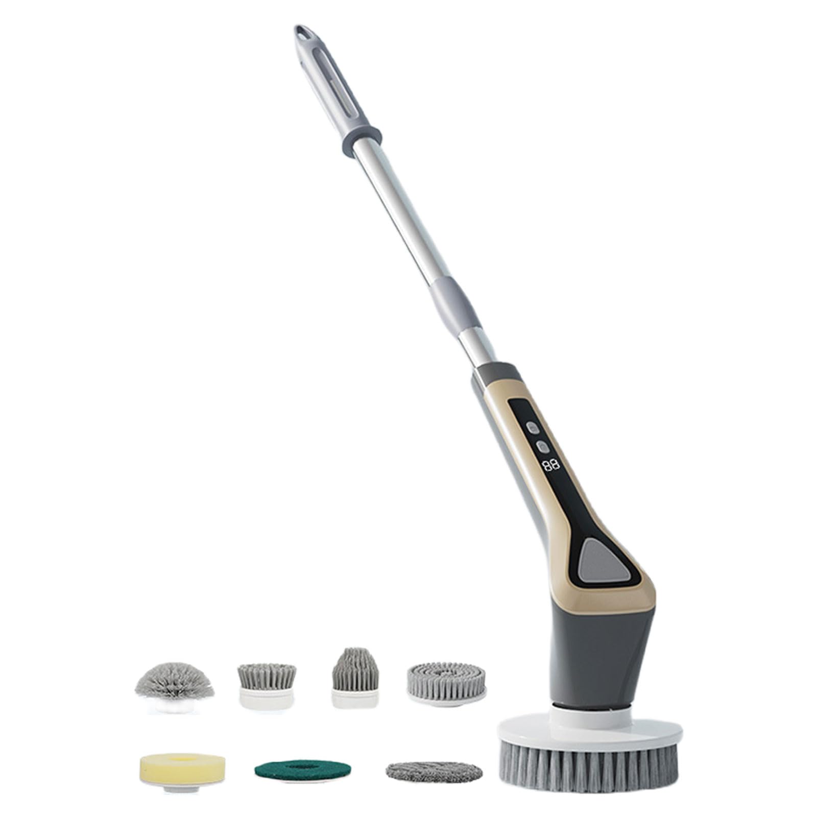 Depurador eléctrico giratorio profesional, impermeable, giratorio, 2600 mAh, batería giratoria, estropajo inalámbrico