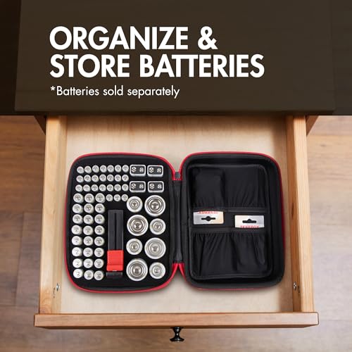 Tenergy Battery Organizer Storage Case with Battery Tester, Holds 60 Batteries AA AAA C D 9V (Batteries not Included) - Image 3