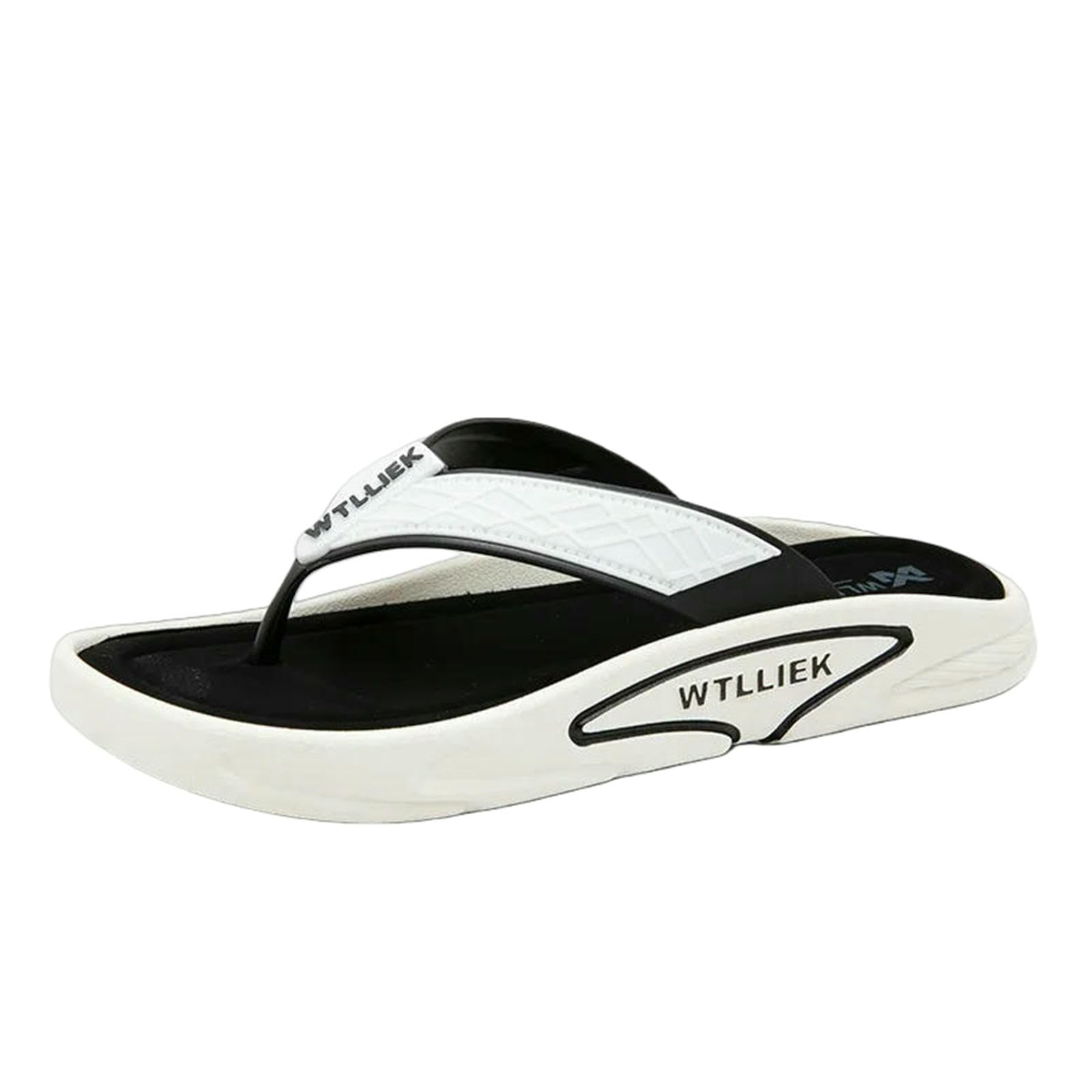 Gyios Flip Flops Men Man Breathable Beach Shoes Bathroom Eva Slippers Sandals House Soft Home Clogs Slides-black-44-45