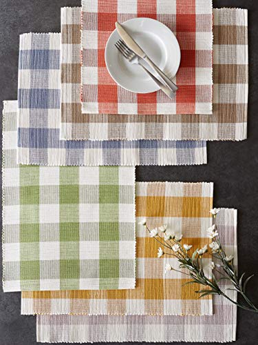 Dii Buffalo Check Collection, Classic Farmhouse Tabletop Set, Placemat Set, 13X19, Antique Green, 6 Piece #TOP5