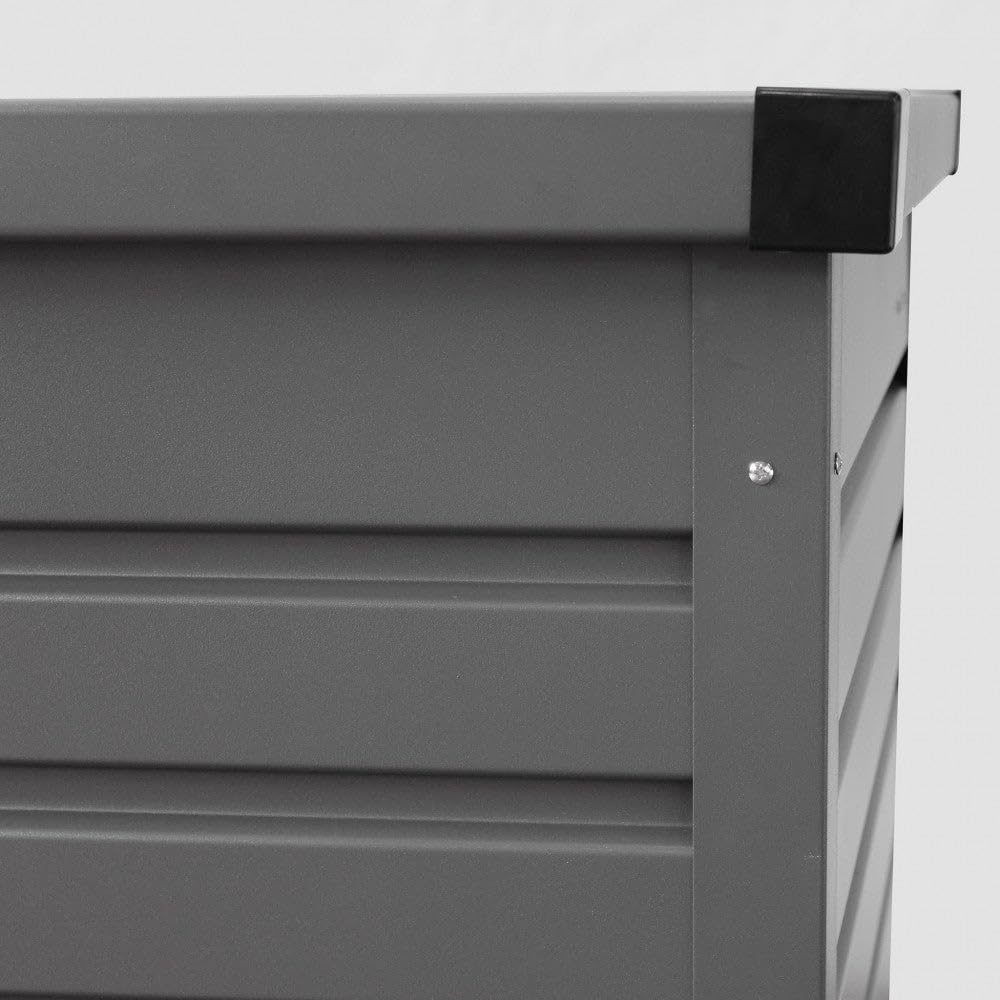 Baule Moderno da Esterno in Alluminio 130x60 cm con Serratura Steel Magic - Nero