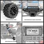 HABOXING RC Trucks Rampage, 4WD Off Road Trucks RC Cars 36km/h High Speed 1/18 Scale RTR All Terrain Waterproof Vehicle Monster Truck with Two Rechargeable Battery, RC Toys Gifts for Kids and Adults