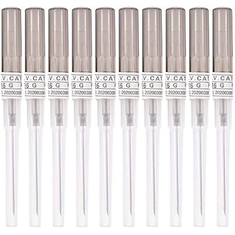 Piercing Needles,New Star Tattoo 10pcs 16G Gauge Steel Catheter Piercing Needles Supply Cover