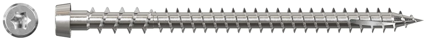 Simpson Strong-Tie QuikDrive DCU234S316 - #10 x 2-3/4" 316SS Collated DCU Composite Deck Screw, Type 316 Stainless Steel Screws for Fastening in Decking Applications, (Carton of 1000)