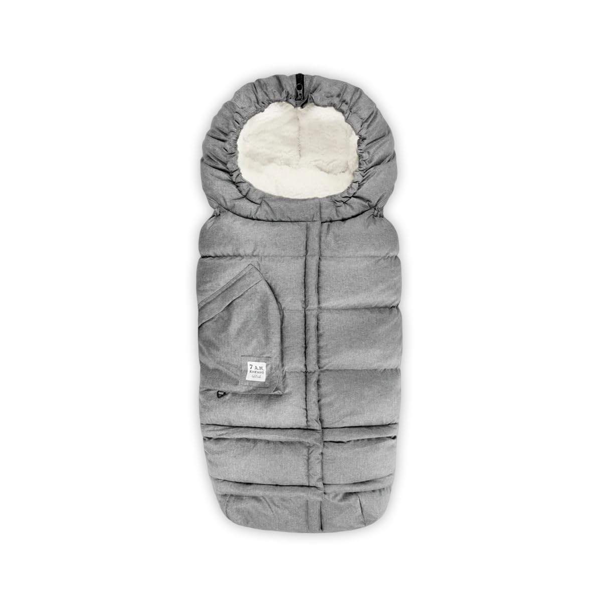 7AM Enfant Koc do wózka dziecięcego, regulowany, zapinany na zamek błyskawiczny, koc dla niemowląt, na zimę, unisex, wielofunkcyjny, z podszewką polarową, ciepły, z kapturem, dla malucha, wodoodporny,