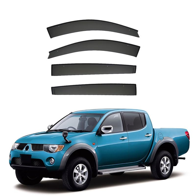 Deflectores de aire para Mitsubishi Triton 2006-2014 en juego de 4 piezas contra lluvia
