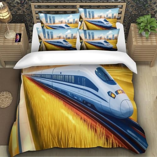Housse de Couette Hypoallergique King Lit 3D Cœur Respirant à Zip - 5