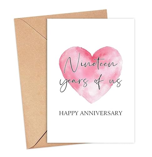 19 Of Us J[h - 19th Anniversary Card - Happy 19 Year Anniversary - 19th Wedding - vւ̃uJ[h -  - Jbv
