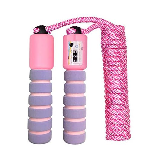 Sunshine smile Cuerda para Saltar Ajustable, Saltar la Cuerda de Boxeo y Mango de Espuma, Saltar la Cuerda de Boxeo, Cuerda de Saltar Cuerda de Velocidad (Violeta Claro)