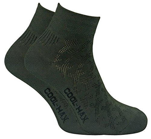 Dr Hunter - 2 Pares Hombre Coolmax Cortos Senderismo Excursionismo Ligeros Deporte Respirable Quarter Calcetines por Verano (39-42 EU, DHC-N)