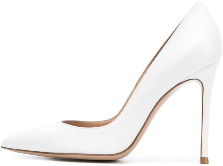 EDEFS Femmes Talon Haut Fête Élégante Escarpins De Travail Chaussures Pointue Taille Beige Taille 35