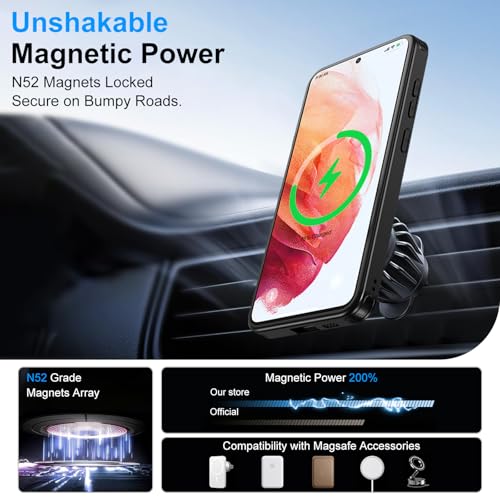 Coque Samsung S21 magnétique noire robuste pour protéger votre écran