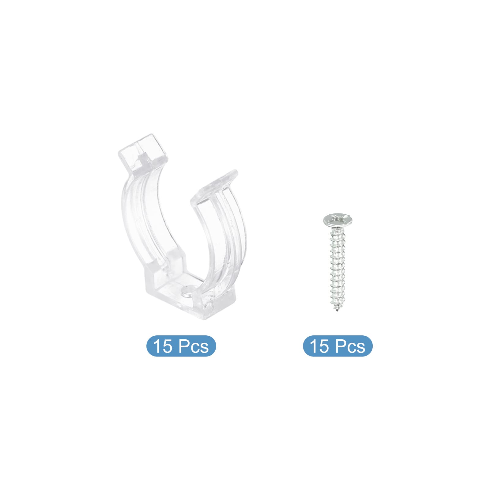 Sourcing Map PVC Agua Tubería Abrazaderas Clips, 32mm TV Bandejas Tubo
