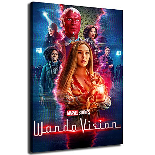 Wandavision - Póster de la película de la pared de lona HD para la decoración del hogar, la...