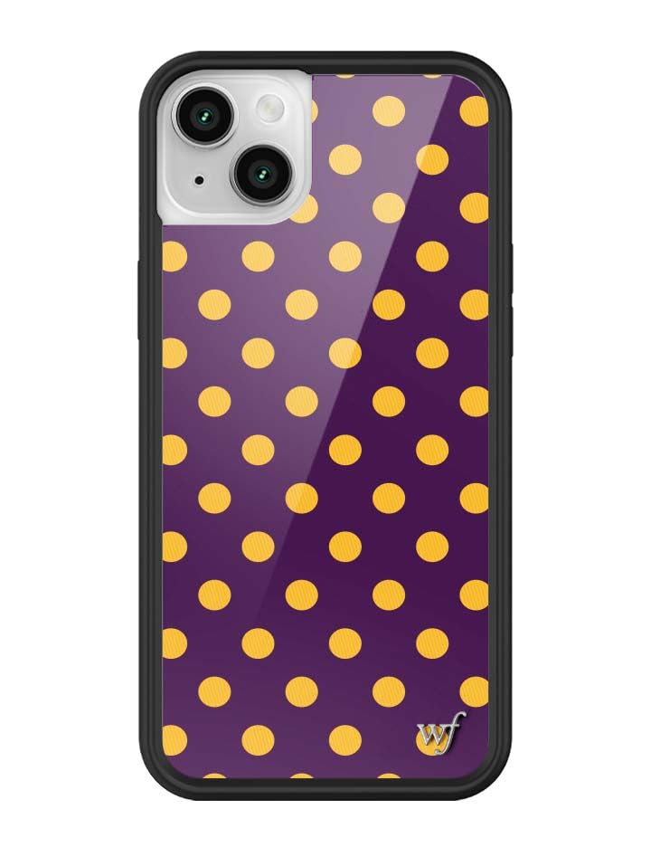 Coque Violette iPhone 13 Pois Classiques Accessoire Look Tendance Casual