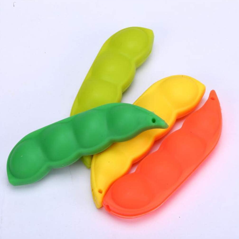 Silicone Shopping Bag Holder Pea Shaped 3 Piece Keychain Clip image 4